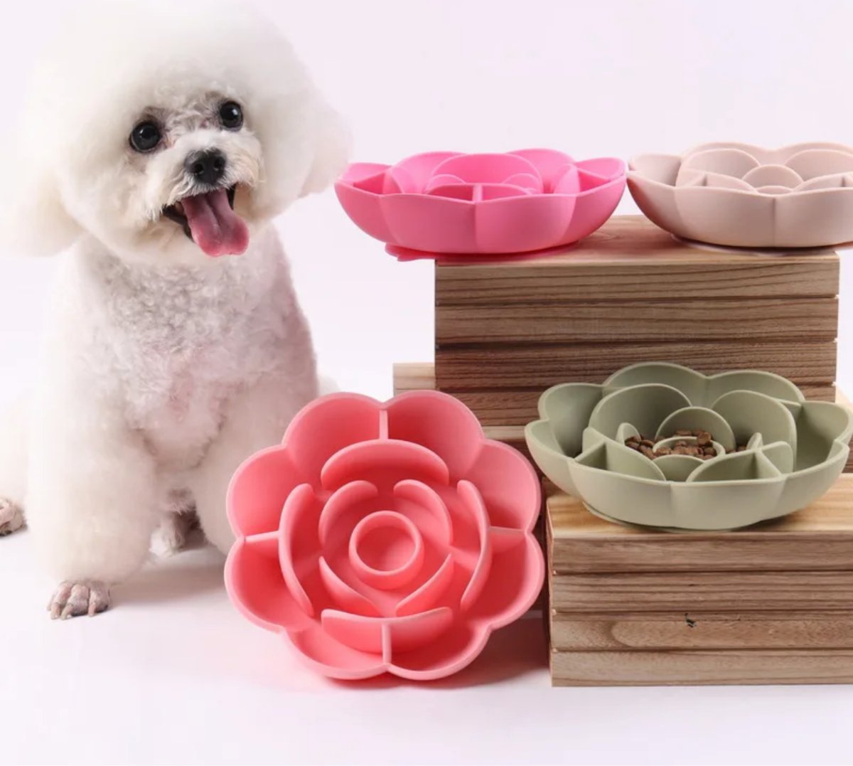 SILICONE ENRICHMENT FEEDER: Mental Engagement Dog Bowl for Healthy Eating - malibudjango